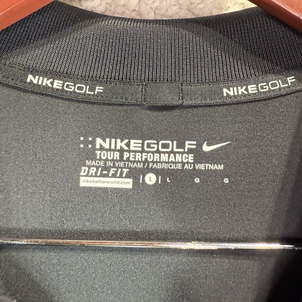 Nike Golf Polo Men's Large Black MU Tigers Dri-fit Tour Performance Shirt - Picture 5 of 9